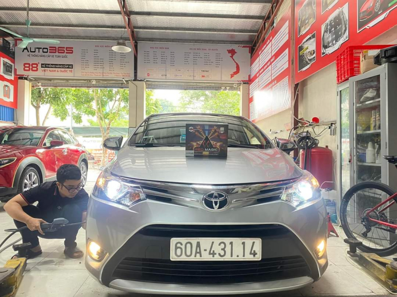 Độ đèn nâng cấp ánh sáng Toyota Vios